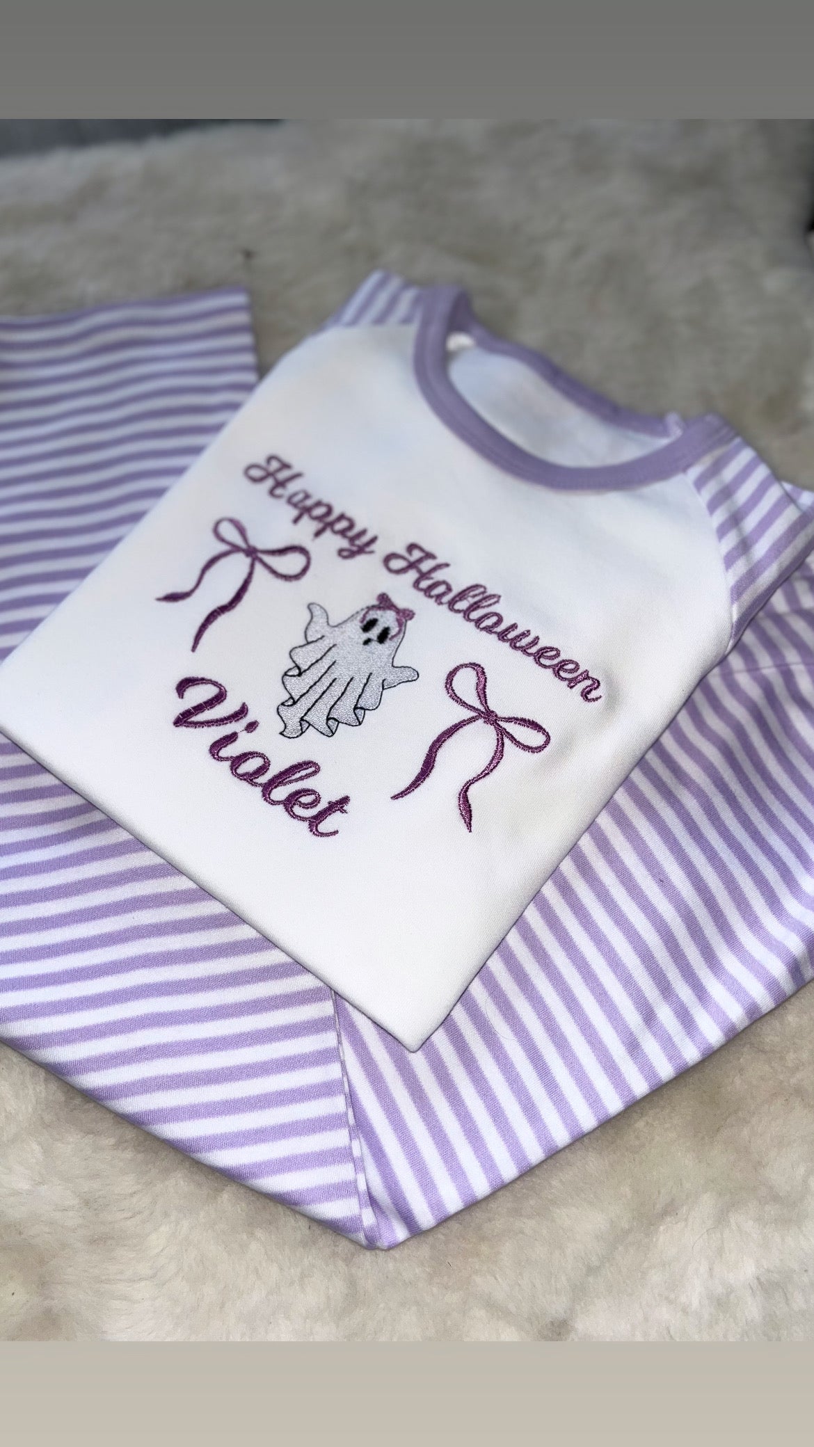 Bow Ghost Halloween pyjamas
