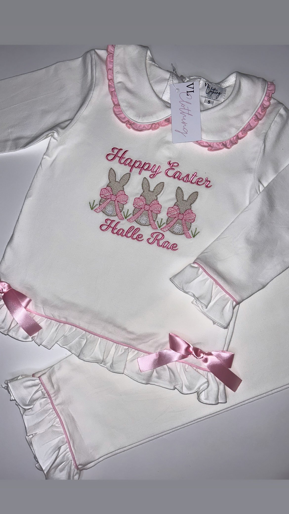 Girls Bunny Frills & Bows pyjamas