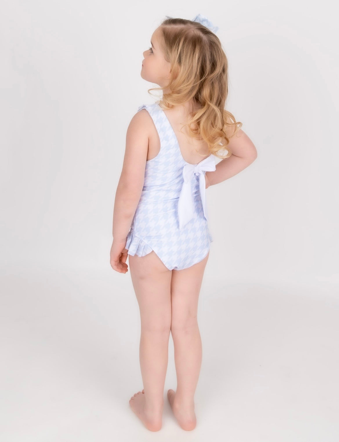 Girls Houndstooth Swimsuit