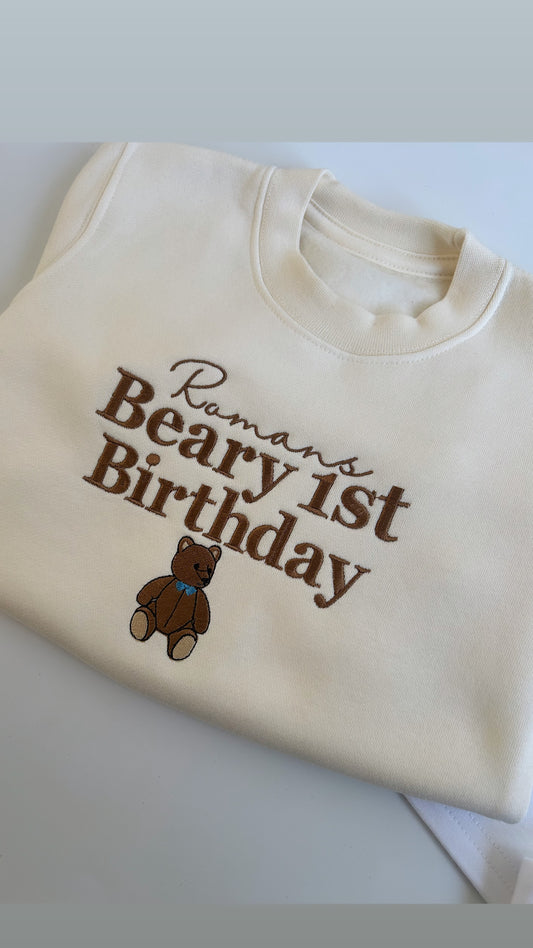 Beary 1st Birthday sweater