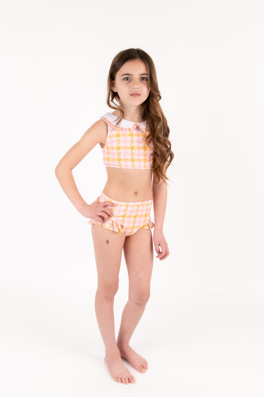 houndstooth print 2 piece