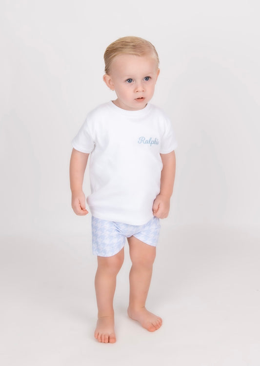 Houndstooth swim shorts