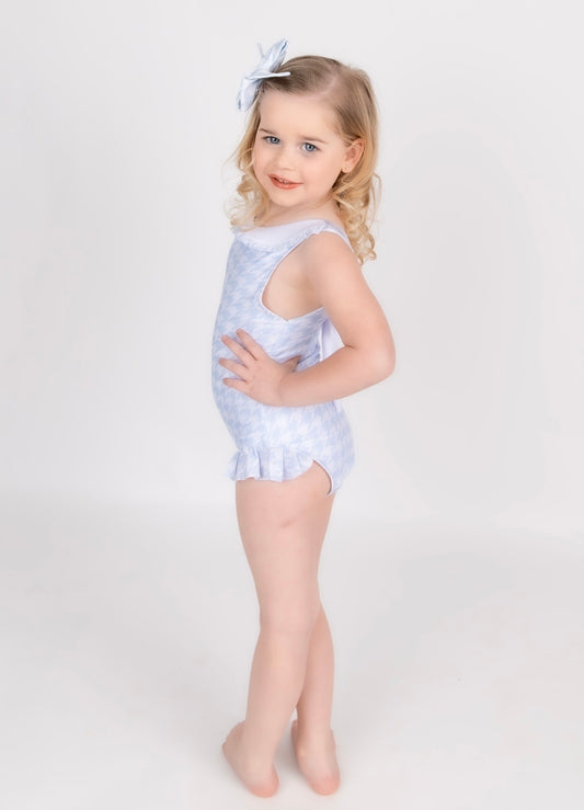 Girls Houndstooth Swimsuit