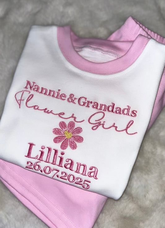 Flower girl pyjamas