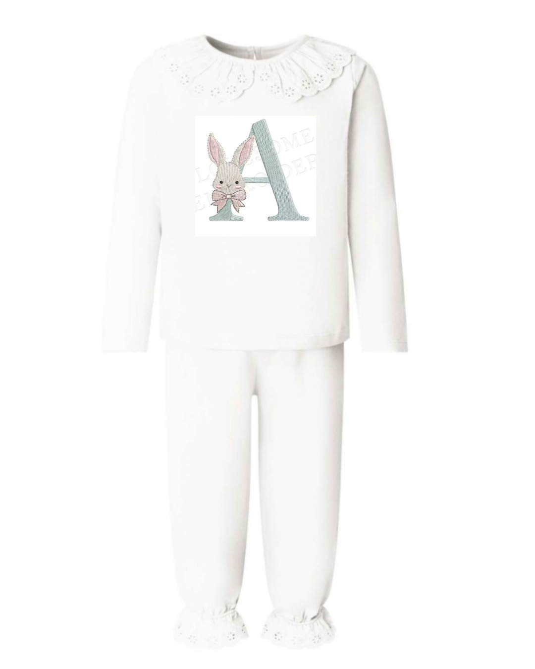 SAMPLE Bunny Initial pyjamas