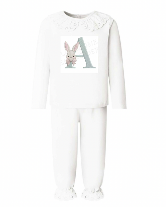 SAMPLE Bunny Initial pyjamas