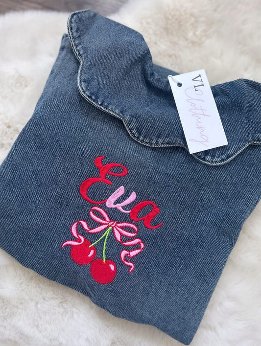 Cherry design Denim Jacket