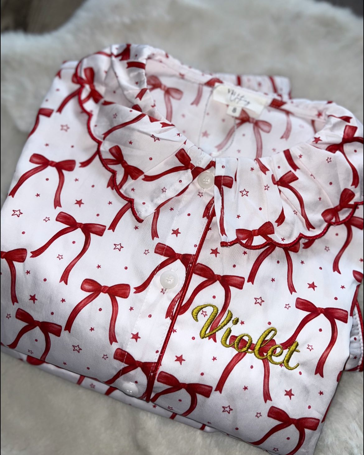 PRE ORDER 2- Pretty little bow pyjamas only