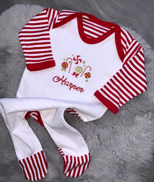 Christmas Candy Design Sleepsuit